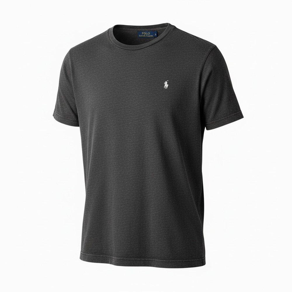 Polo by Ralph Lauren Short-Sleeve Crew Tee in Charcoal with White Pony